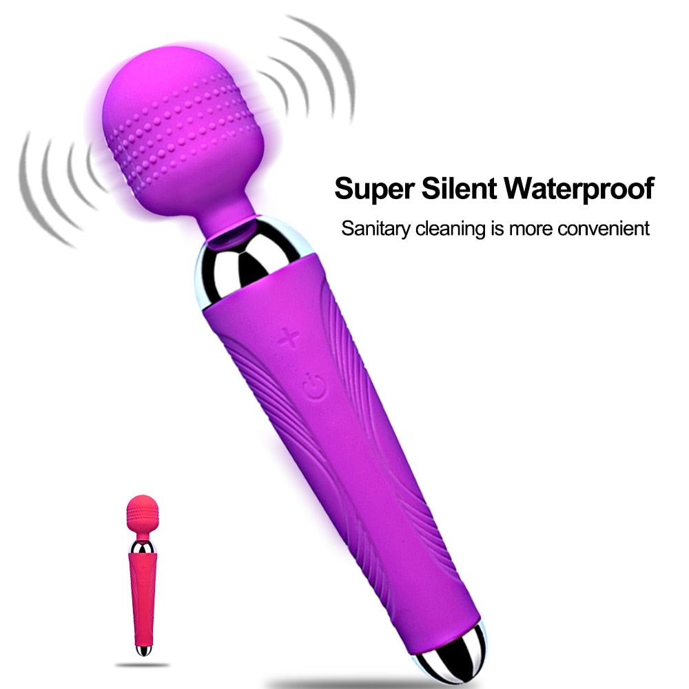 2- Wanda Wireless Dildos AV Vibrator Magic Wand for Women Clitoris Stimulator USB Rechargeable Massager Goods Sex Toys for Adults 18
