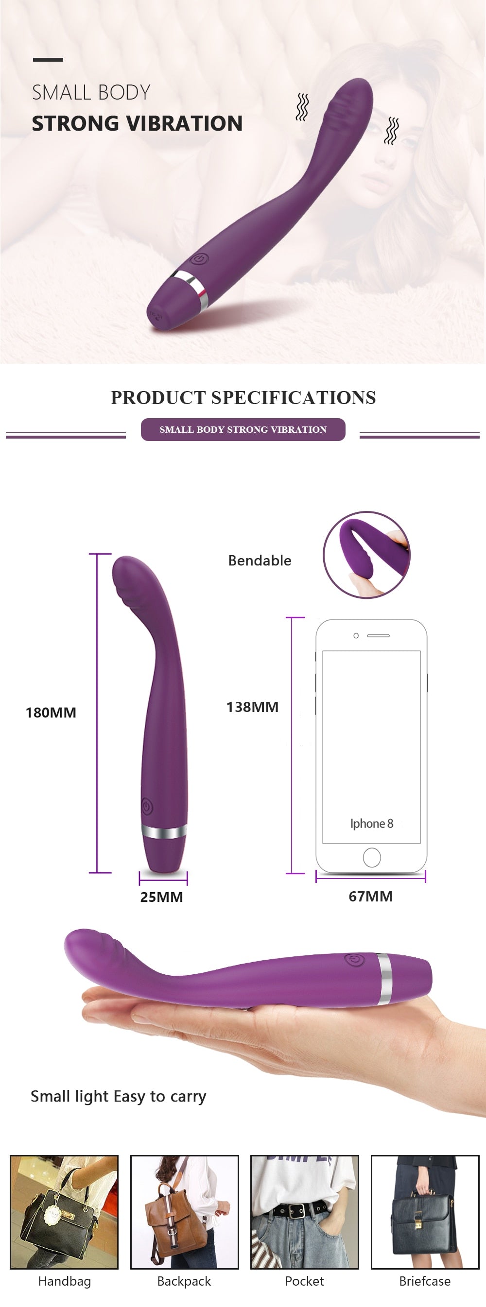 2- Ari- Beginner G-Spot Vibrator for Women 8 Seconds to Orgasm Finger Shaped Vibes Nipple Clitoris Stimulator Sex Toys for Adult Female