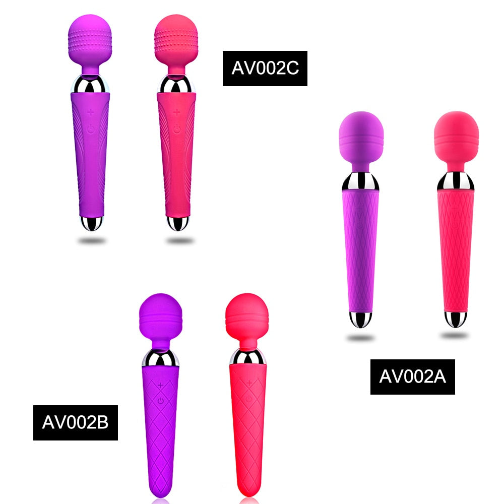 2- Wanda Wireless Dildos AV Vibrator Magic Wand for Women Clitoris Stimulator USB Rechargeable Massager Goods Sex Toys for Adults 18